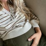 Sézane  Léontine Jumper in Ecru/Camel Photo 1