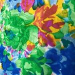 VINTAGE floral green 100% silk faux wrap dress Size M Photo 5