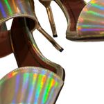 Missoni Shiny Gold with Black Buckle Slingback Sandals, Sz 37 Photo 13