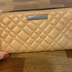 Kurt Geiger  London Quilted Leather Zip Around Wallet Light Brown NWOT Photo 0
