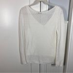 MM.LaFleur  Long Sleeve Sweater & Cami Ivory Scoop Neck Crochet 100% Cotton Med. Photo 3