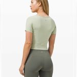 Lululemon Nulu Cropped Slim Yoga Short Sleeve | Green Fern Photo 3