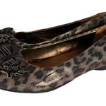 Naturalizer  Haroldene Womens Ballet Flats Size 7M Leopard Print Mock Bow Brown Photo 0