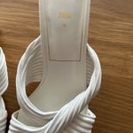 ZARA White Pleated Heeled Sandal EU 40 Photo 3