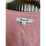 Madewell  Pink Linen Puff Sleeve Tassel Tie Jumpsuit‎ Size XL Photo 7