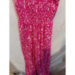DOKOTOO Womens Pink White Floral Smocked Maxi Dress Jumpsuit Spaghetti Strap Size XL Photo 6