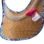 Lilly Pulitzer Straw Sun Visor Commotion In The Ocean Blue Photo 4