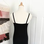 & Other Stories & Other Stories Ribbed Midi Dress Black Sz M Photo 4