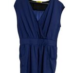 Francesca's Hawks Brand Blue Sleeveless Romper with Pockets Size Large Photo 0