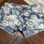 1st Kiss Denim Floral Distressed Short Photo 2