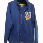 Hanes Disneyland Resort Mickey Mouse full Zip-Up Hoodie M Blue Photo 0