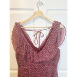 Loft  Floral Flounce Tie Back Maxi Dress Lined Flowy Lightweight Cottage Western Photo 6