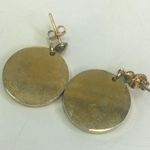 Playboy Vintage 80's  Bunny earrings gold tone black 3/4" circle Photo 3