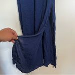 Women’s Lulu's Lost In Paradise Navy Blue Strappy Maxi Dress Size Medium Photo 4