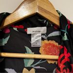 Natori  Floral Button Front Top Size Small Long sleeve red black PJs Sleep Shirt Photo 1