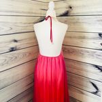 Colorful Ombré Backless Pleated Maxi Dress Pink Photo 4