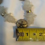 VTG Necklace 22” Faux Sea Glass Sand Dollars Brass Tone Two Tone Beach Vintage White Photo 3