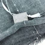 Tilo Scarf Twilight Gray with Silver Sequins Hand Dyed Eyelash Fringe Photo 2