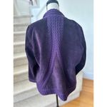 Coldwater Creek Vintage  Purple Suede Rope Knit Collar Leather Jacket Photo 1