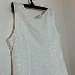 Eddie Bauer  linen blend embroidered tank size S Photo 4