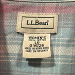 Vintage 90s L.L. Bean Light Blue and Pink Button Down Top Size L Photo 1