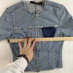 EXPRESS Vtg Y2K Jeans M Denim Jacket Sparkles Bling Rhinestones Festival Boho Photo 8