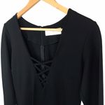 Amanda Uprichard   Black V-Neck Banded Dress Photo 3