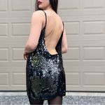 Walter Baker  Dramatic Low Back Sequin Slip Mini Party Cocktail Dress Small 6 Photo 6