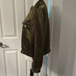 Lulu’s Satin Olive Green Women's Jacket Size M Photo 3