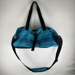 C9 Champion Yoga Duffel Travel Sports Gym Bag Blue Print Black Trim 18” Carryall Photo 3