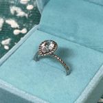 10K W/Gold Quartz Teardrop Halo Ring Gold Photo 3