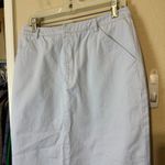 Lands' End Vintage  Skirt Womens sz 14 Pastel light blue Midi Pencil Cotton modest Photo 2