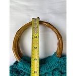 Handmade Women's Peace Reversible Knitted Green/Multi Handbag SKU3457 Photo 6