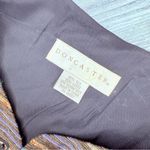 Doncaster Vintage  button front sleeveless vest metallic silk blend shirt 14 Photo 3