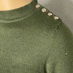 ZARA Striped Lightweight Long Sleeve Sweater Green and White Size Small Photo 2