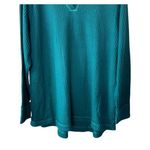 LOGO Lounge by Lori Goldstein Teal Cloud Waffle Split Neck Top Women's XL Green Photo 2