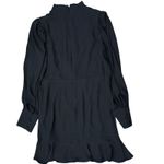 EXPRESS Black Mock Neck Ruffle Hem Long Sleeve Dress Women's M Photo 5