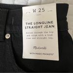 Madewell The Longline Straight Jean in Black Frost Size 25 NWT Photo 9