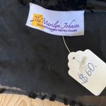 Handmade  black sheer and velvet geometric design scarf 50x42 inches Photo 4