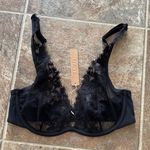 SKIMS Femme Lace Plunge Bra Onyx Size 34C Photo 1