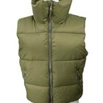 Old Navy Women's Green High Neck Sleeveless Puffer Vest Coat Jacket Size S Photo 0