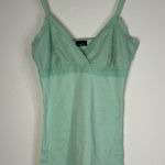Rue 21  Mint Green Lace Trim Cami Tank Top Women’s Medium Spaghetti Strap Photo 0
