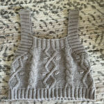 Kendall + Kylie  Gray Cable Knit Sweater Tank Photo 0