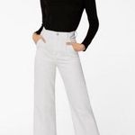 J Brand Joan High Waist Crop Wide Leg Trouser in White Size 30 Photo 0