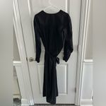 Xirena Victoria Tie Waist Long Sleeve Maxi Dress Black Size M Photo 3