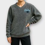 NFL Carolina Panthers Charcoal Trifecta Fleece Pullover Sweatshirt Women's Size L Photo 0