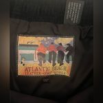 Atlantic Beach Vintage Genuine Suede Leather Skirt Black Lined Size XL NWT Photo 3