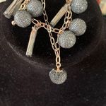 Rebecca Minkoff  Gold Glitter Pom Small Black Ball Bracelet #RM073 Photo 1