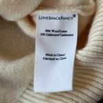 Love Shack Fancy  Brynner Wool Cashmere Cropped Cardigan Sweater‎ Yellow Medium Photo 10