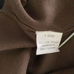 David Meister Metal Silk Blend Brown Knit Halter V-Neck Top Sz L Photo 5